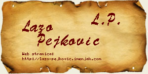 Lazo Pejković vizit kartica